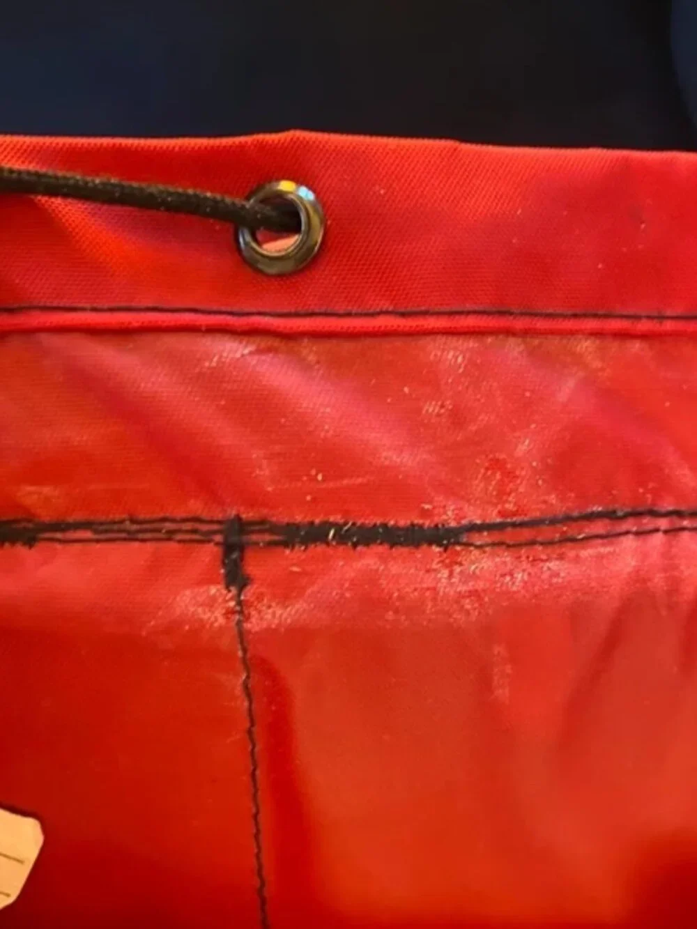 Vintage 90s LL Bean Deluxe Continental Rucksack 33L Medium Red Black Leather